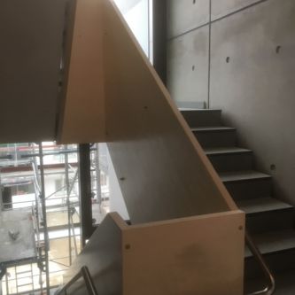Treppengeländer Furnierplatten