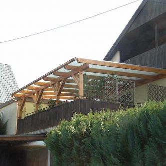 Pergola mit Doppelstegplatten